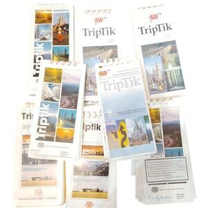 1980s–1990s AAA TripTik Routing Binder Ephemera Lot Florida MS AL Road Travel